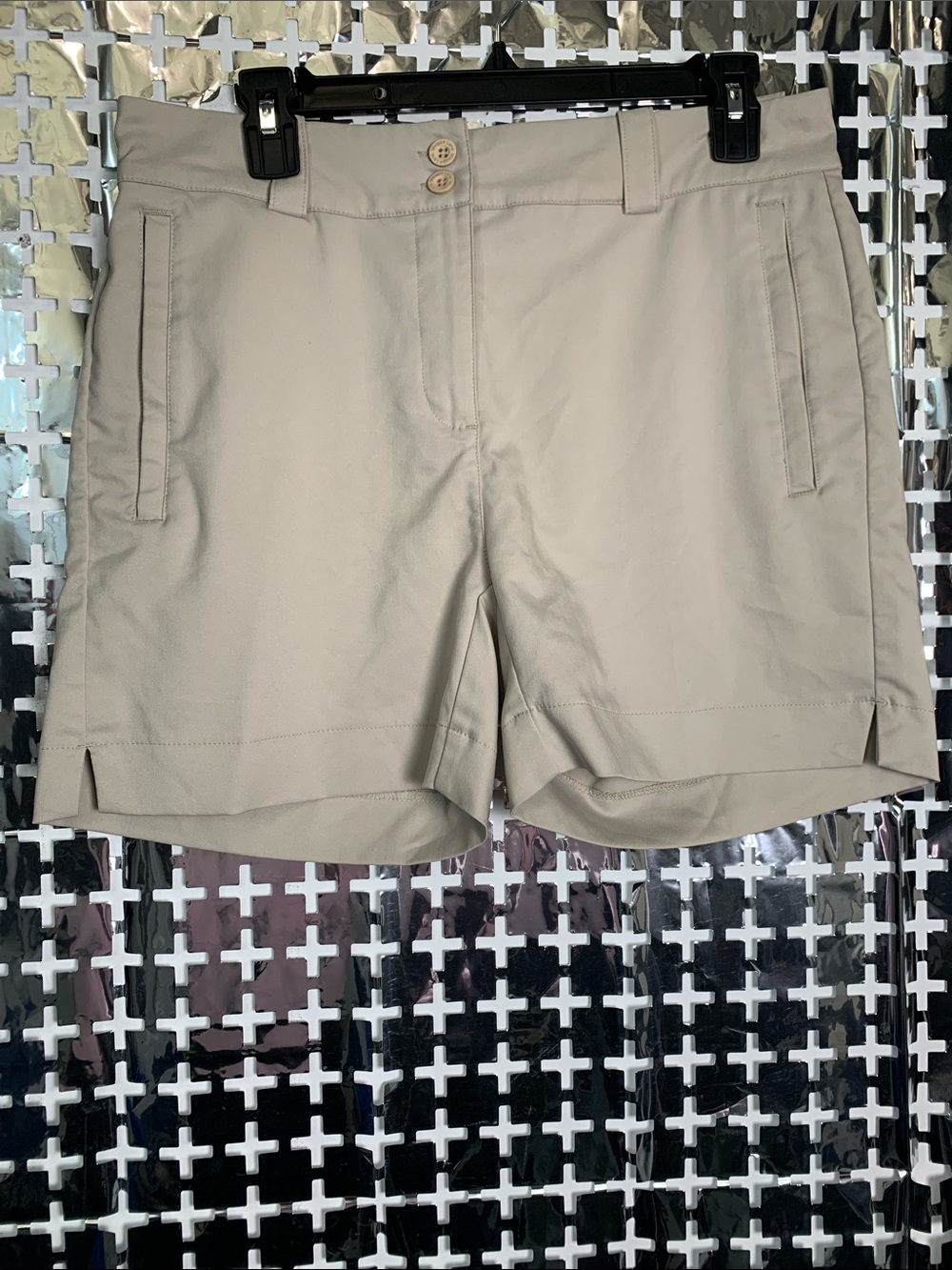 Classic Khaki Bermuda Shorts for Women